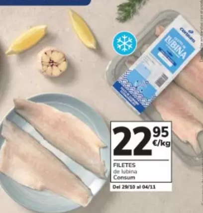 Oferta de Consum - Filetes De Lubina por 22,95€ en Consum