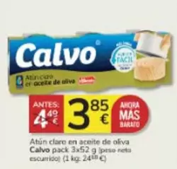 Oferta de Calvo - Atun Claro En Aceite De Oliva por 3,85€ en Consum