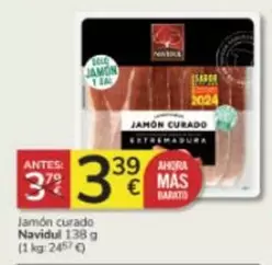 Oferta de Navidul - Jamon Curado por 3,39€ en Consum