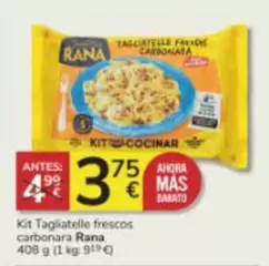 Oferta de Rana - Kit Tagliatelle Frescos Carbonara por 3,75€ en Consum