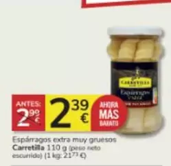 Oferta de Carretilla - Esparragos Extra Muy Gruesos por 2,39€ en Consum