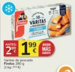 Oferta de Findus - Varitas De Pescado por 1,99€ en Consum