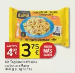 Oferta de Rana - Kit Tagliatelle Frescos Carbonara por 3,75€ en Consum