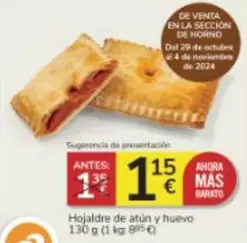 Oferta de Hojaldre De Atún Y Huevo por 1,15€ en Consum