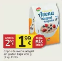 Oferta de ESGIR - Copos De Avena Integral Sin Gluten por 1,99€ en Consum