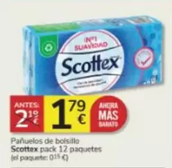 Oferta de Scottex - Pañuelos De Bolsillo por 1,79€ en Consum