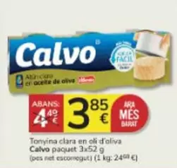 Oferta de Calvo - Tonyina Clara En Oli D'Oliva por 3,85€ en Consum