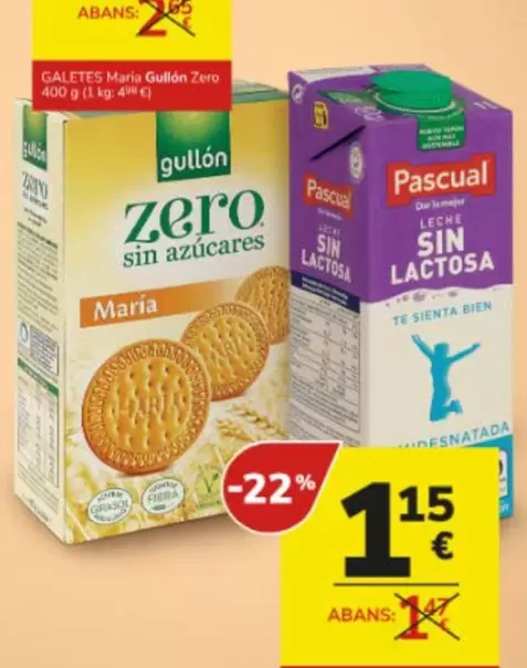 Oferta de Gullón - Galletas María Zero por 1,15€ en Consum