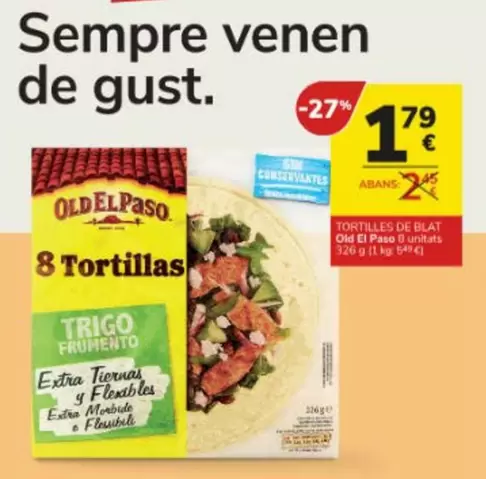 Oferta de Old El Paso - Tortillas De Blat  por 1,79€ en Consum