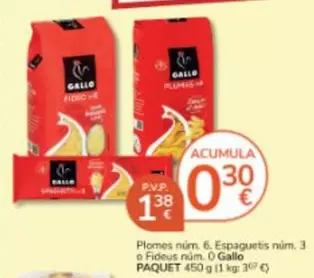 Oferta de Gallo - Plomes Num 6 por 1,38€ en Consum