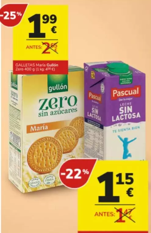 Oferta de Gullón - Galletas María Zero por 1,99€ en Consum