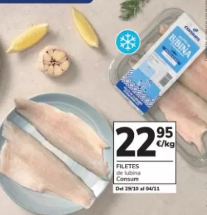 Oferta de Consum - Filetes De Lubina por 22,95€ en Consum