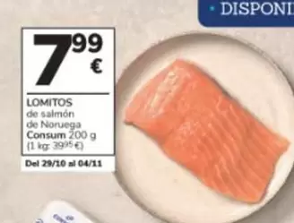 Oferta de Consum - Lomitos De Salmón De Noruega por 7,99€ en Consum