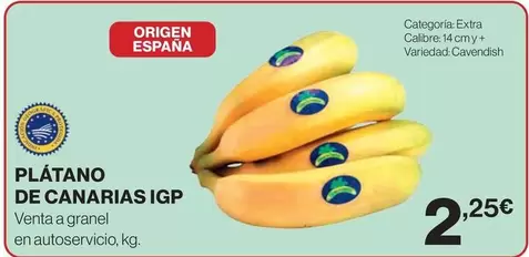 Oferta de Origen - Plátano De Canarias Igp por 2,25€ en El Corte Inglés