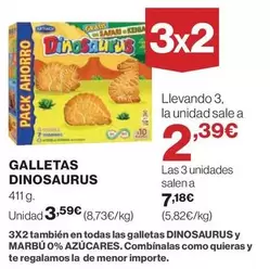 Oferta de Artiach - Galletas Dinosaurus por 3,59€ en El Corte Inglés