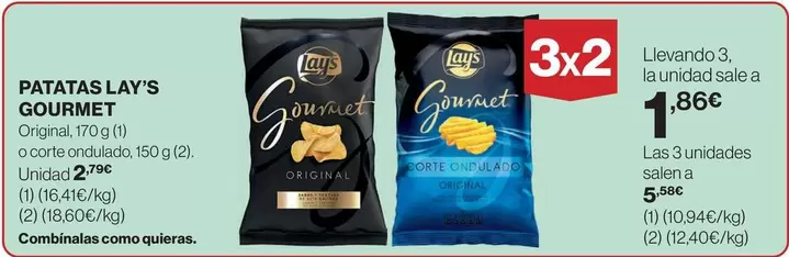 Oferta de Lay's - Patatas Gourmet por 2,19€ en El Corte Inglés