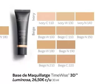 Oferta de Base De Maquillatge Timevise 3d Luminosa por 26,5€ en Mary Kay