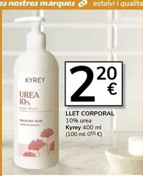 Oferta de Kyrey - Llet Corporal por 2,2€ en Supermercados Charter