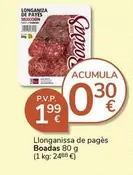 Oferta de Boadas - Llonganissa De Pagès por 1,99€ en Supermercados Charter