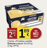 Oferta de Danone - Crema + Proteina Vainilla por 1,89€ en Supermercados Charter