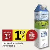 Oferta de La Asturiana - Llet Semidesnatada por 1,07€ en Supermercados Charter