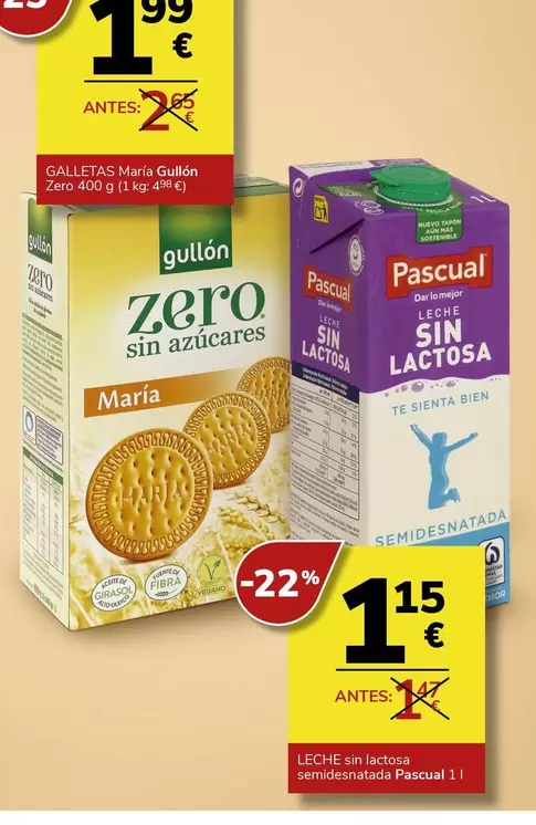 Oferta de Pascual - Leche Sin Lactosa Semidesnatado por 1,15€ en Supermercados Charter