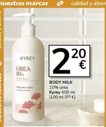 Oferta de Kyrey - Body Milk por 2,2€ en Supermercados Charter