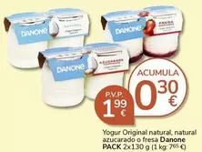 Oferta de Danone - Yogur Original Natural por 1,99€ en Supermercados Charter