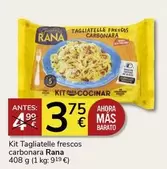 Oferta de Rana - Kit Tagliatelle Frescos Carbonara por 3,75€ en Supermercados Charter