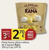 Oferta de Rana - Pasta Fresca Clasica Rellena De 4 Quesos por 2,7€ en Supermercados Charter