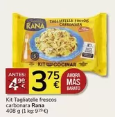 Oferta de Rana - Kit Tagliatelle Frescos Carbonara por 3,75€ en Supermercados Charter