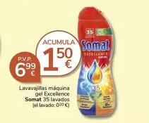 Oferta de Somat - Lavavajillas Maquina Gel Excellence por 6,99€ en Supermercados Charter