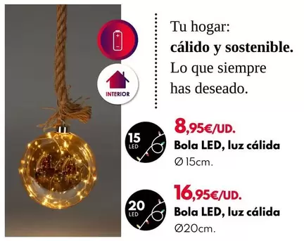 Oferta de Bola Led, Luz Cálida  por 8,95€ en BricoCentro