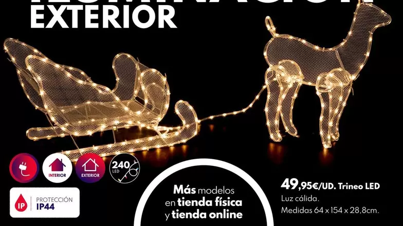 Oferta de Trineo Led por 49,95€ en BricoCentro