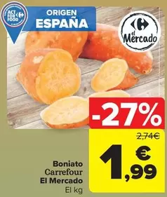 Oferta de Carrefour - Boniato El Mercado por 1,99€ en Carrefour Market