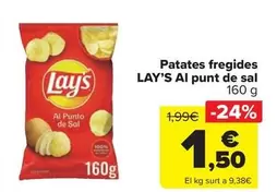 Oferta de Lay's - Patates Fregides Al Punt De Sal por 1,5€ en Carrefour Market