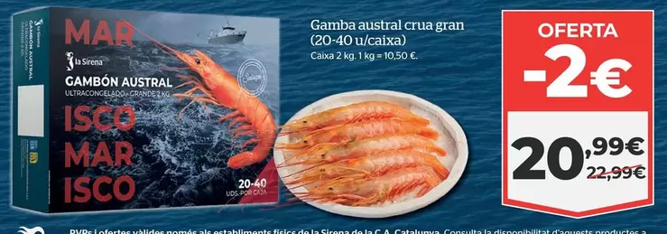 Oferta de Austral - Gambon  Cru Brancier por 20,99€ en La Sirena