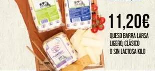 Oferta de Larsa - Queso Barra  Ligero, Clasico O Sin Lactosa por 11,2€ en Claudio