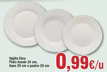 Oferta de Ebro - Vajilla Ebro Plato Hondo por 0,99€ en Froiz