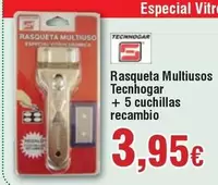 Oferta de Tecnhogar - Rasqueta Multiusos + 5 Cuchillas Recambio por 3,95€ en Froiz