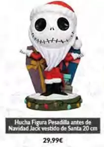 Oferta de Hucha Figura Pesadilla Antes De Navidad Jack Vestido De Santa por 29,99€ en Game