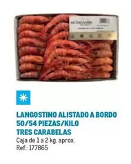 Oferta de Octogamba - Langostino Alistado A Bordo 50/54 Piezas/kilo Tres Carabelas en Makro