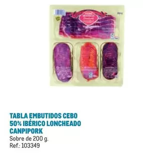 Oferta de Canpipork - Tabla Embutidos Cebo 50% Ibérico Loncheado en Makro