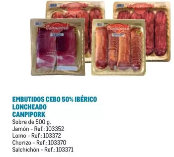 Oferta de Canpipork - Embutidos Cebo 50% Iberico Loncheado en Makro