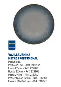 Oferta de Metro Professional - Vajilla Janina en Makro