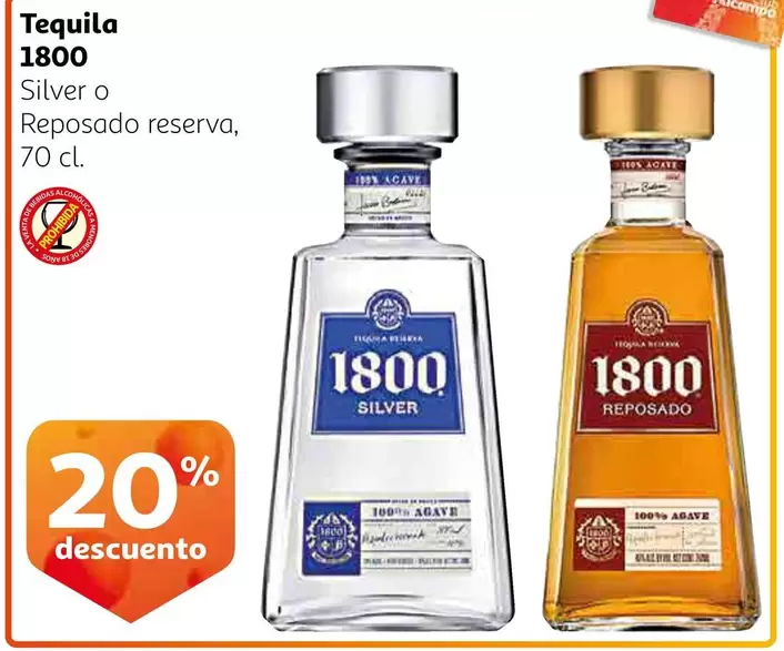 Oferta de 1800 - Tequila Reposado Reserva en Alcampo