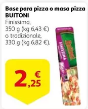 Oferta de Buitoni - Base Para Pizza O Masa Pizza por 2,25€ en Alcampo