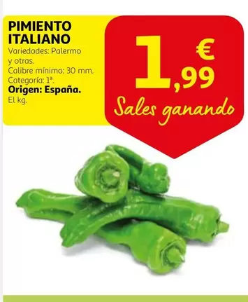 Oferta de Palermo - Pimiento Italiano por 1,99€ en Alcampo