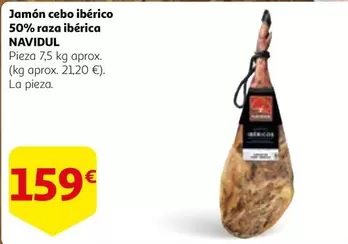 Oferta de Navidul - Jamon Cebo Iberico 50% Raza Iberica por 159€ en Alcampo