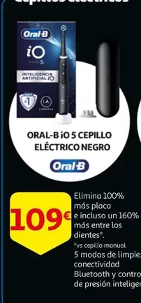 Oferta de Oral B -  Io 5 Cepillo Eléctrico Negro por 109€ en Alcampo